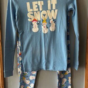 Lands End Snowman PJs - Size 14